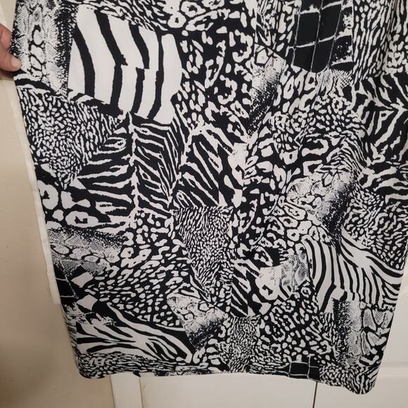 Star Vixen Black & White Animal Print One-Shoulder Maxi Dress - Women's 2XL - Picture 10 of 10